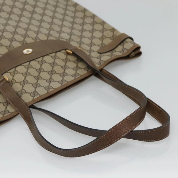 GUCCI GG Supreme Tote Bag PVC Beige Gold 39 02 061 Auth ep9449 - Picture 8 of 16
